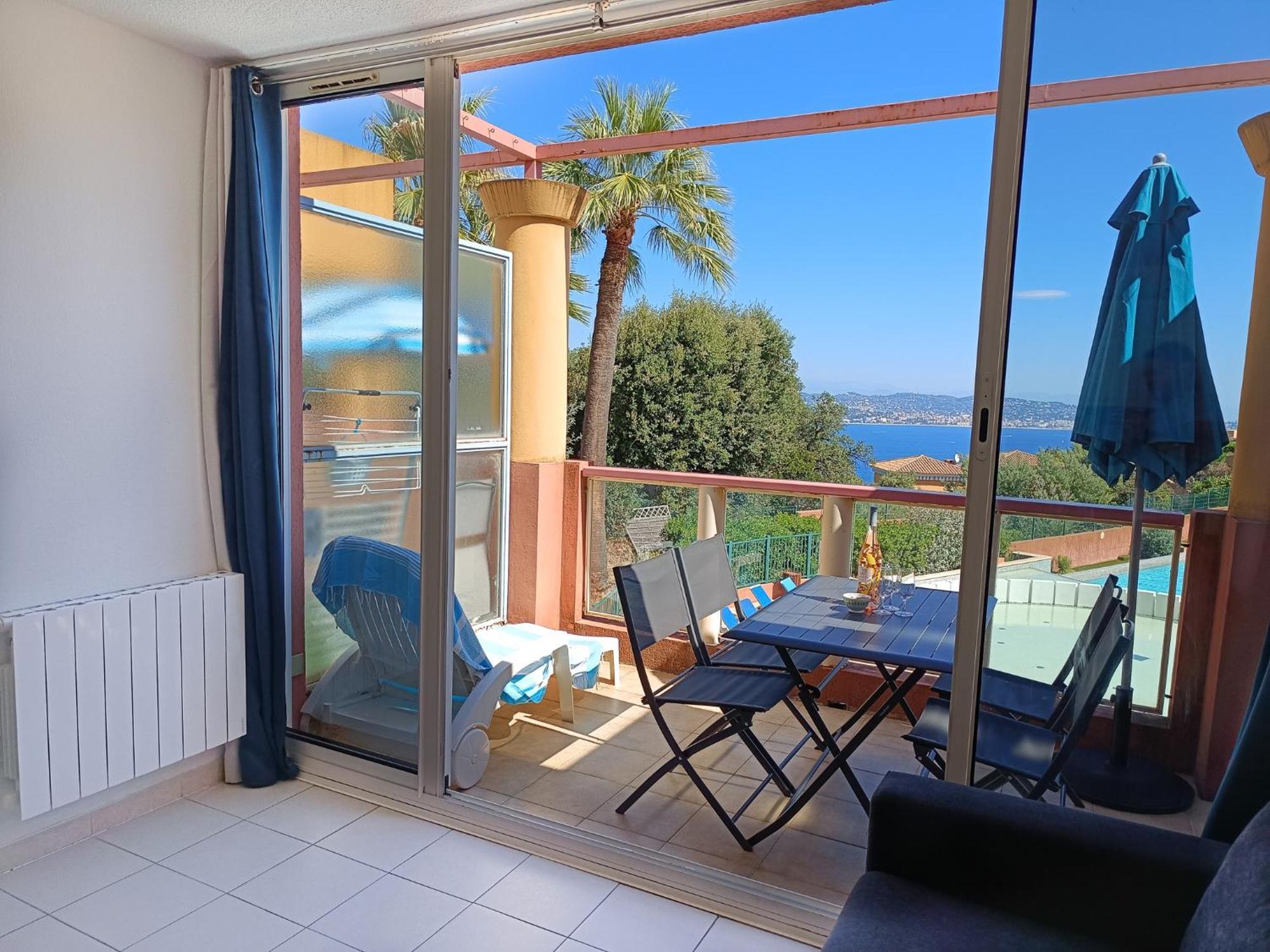 Magnifique Vue Mer Et Piscine - Les Cles De L Esterel テウル・シュル・メール エクステリア 写真