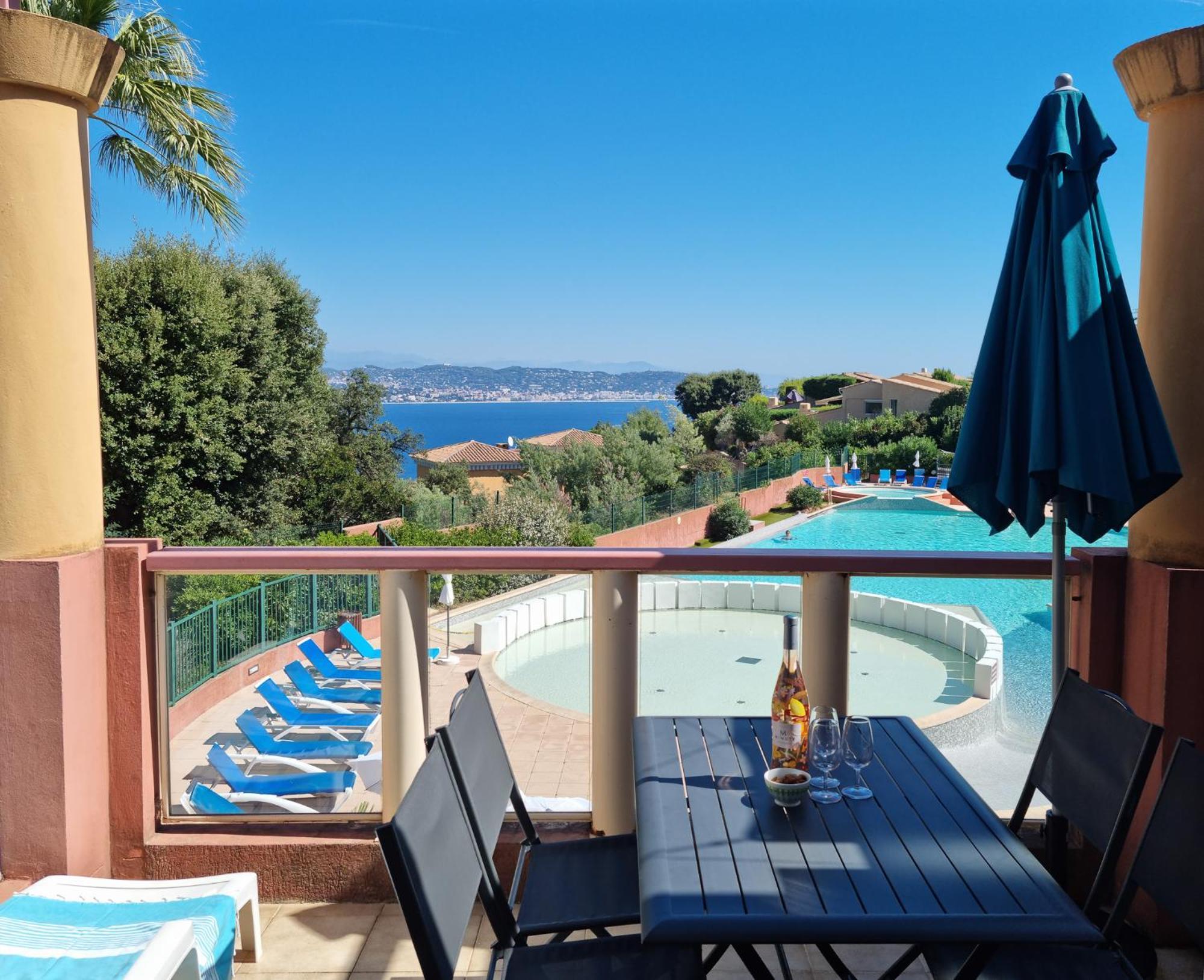 Magnifique Vue Mer Et Piscine - Les Cles De L Esterel テウル・シュル・メール エクステリア 写真